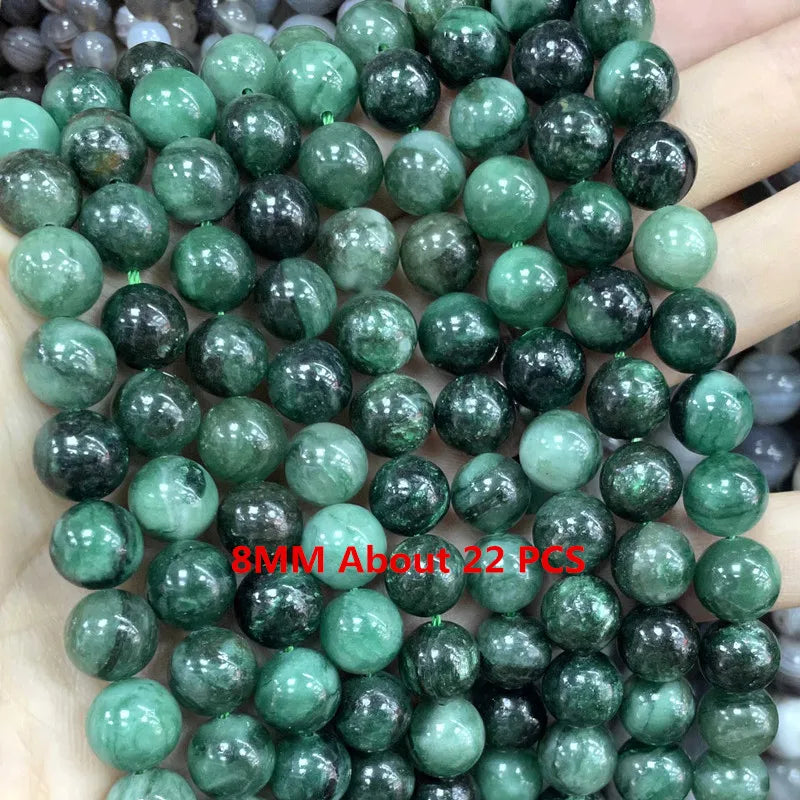 Natural Stone Green Emerald Loose Faceted Cylinder Irregular Gemstone Spacer Beads For Jewelry Making DIY Bracelet Accessories