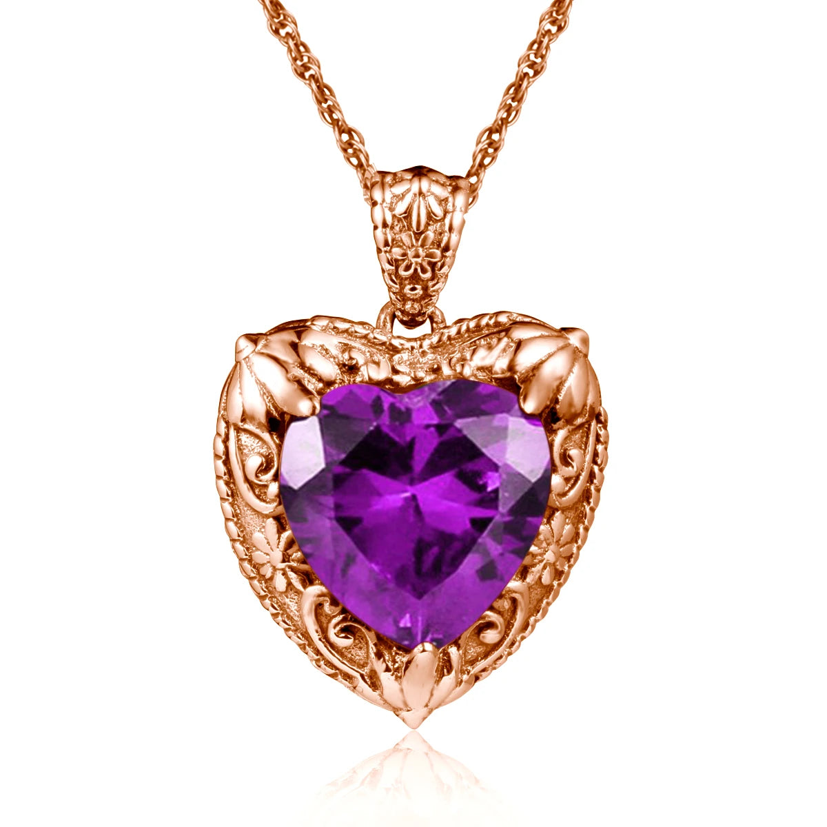 Szjinao Gold Red Ruby Heart Necklace For Women With Stone 15*15mm Victorian Pendant Royal Luxury Jewelry Valentine Day Gift Sale