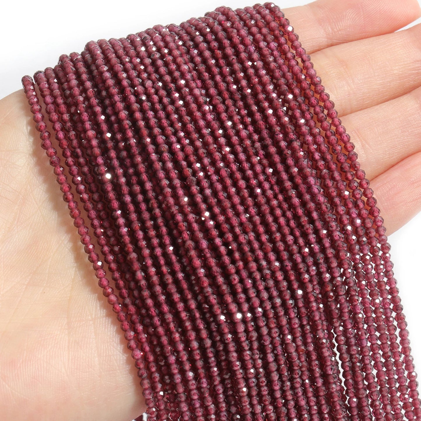 2 3 4mm 15" Natural African Emerald Bead Small Faceted Stones Round Loose Stone Beads For DIY Bracelet Necklace Jewelry Making