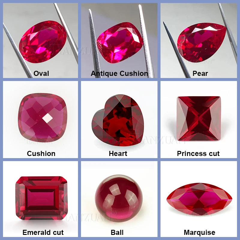 2mm to 6mm synthetic corundum ruby red color ball sphere shape stone beads loose stone without hole