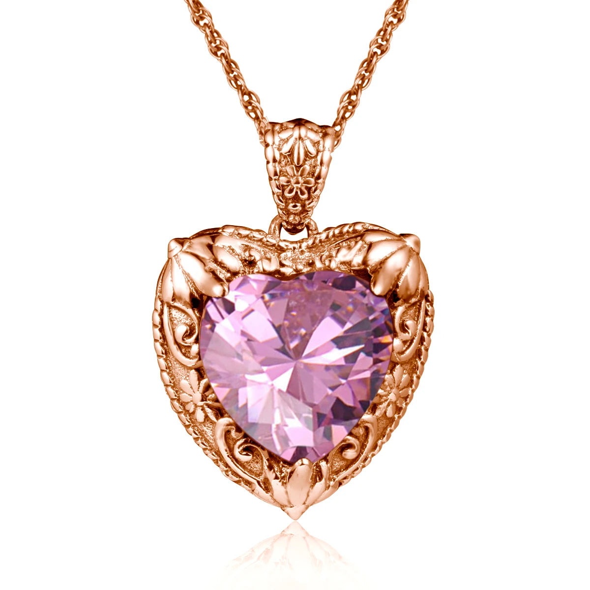 Szjinao Gold Red Ruby Heart Necklace For Women With Stone 15*15mm Victorian Pendant Royal Luxury Jewelry Valentine Day Gift Sale