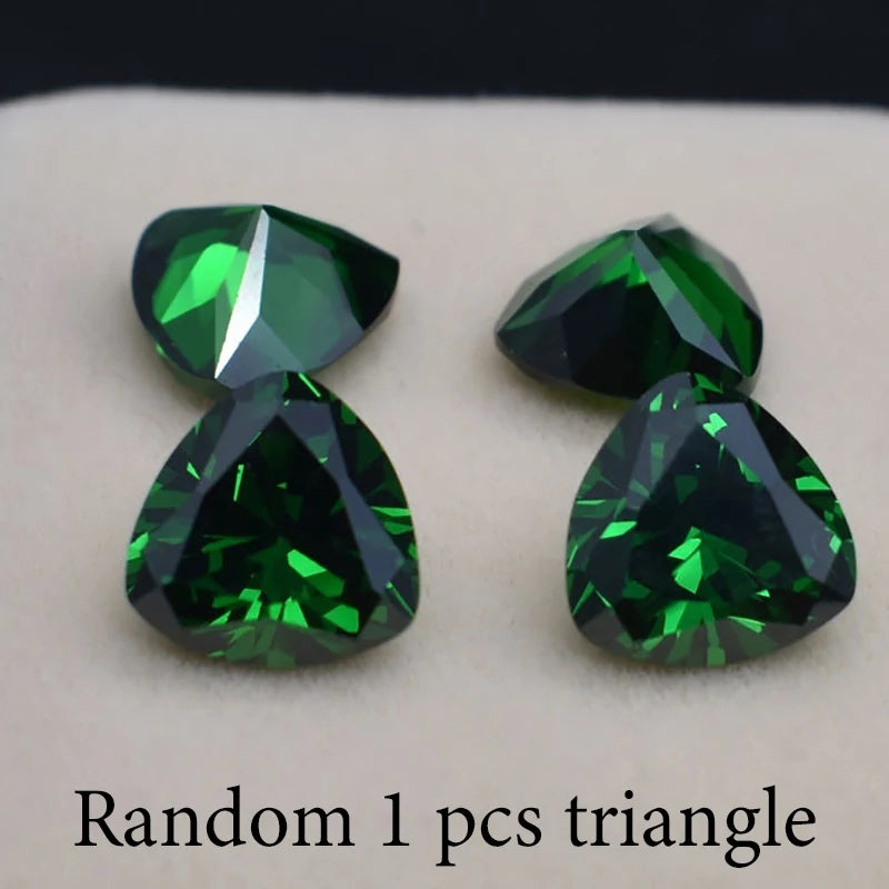 1pc Laboratory cultivation of Emerald Cultivate Gemstones Synthetic Green Emerald Used for Inlaying Bare Stones in Jewelry