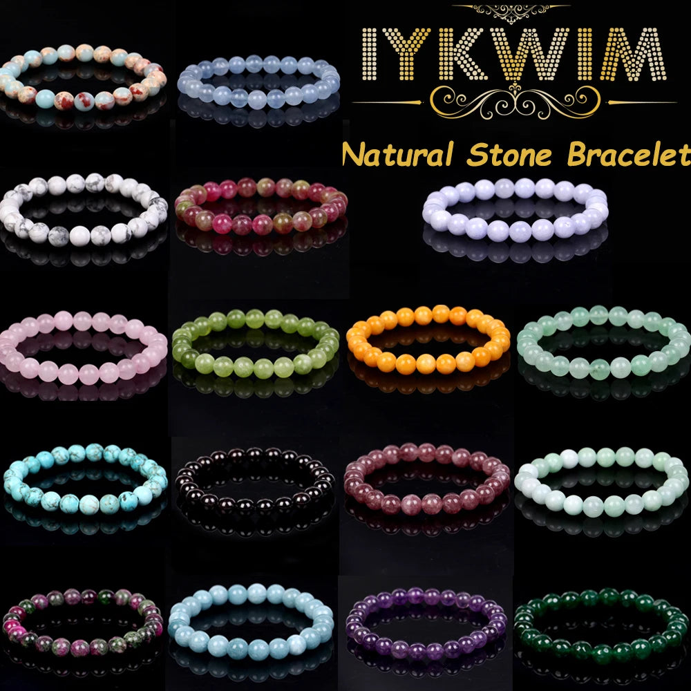 Natural Stone Bracelet Green Faceted Emerald Jades Beads Jewelry Gift For Men Magnetic Health Protection Women Elastic Thread