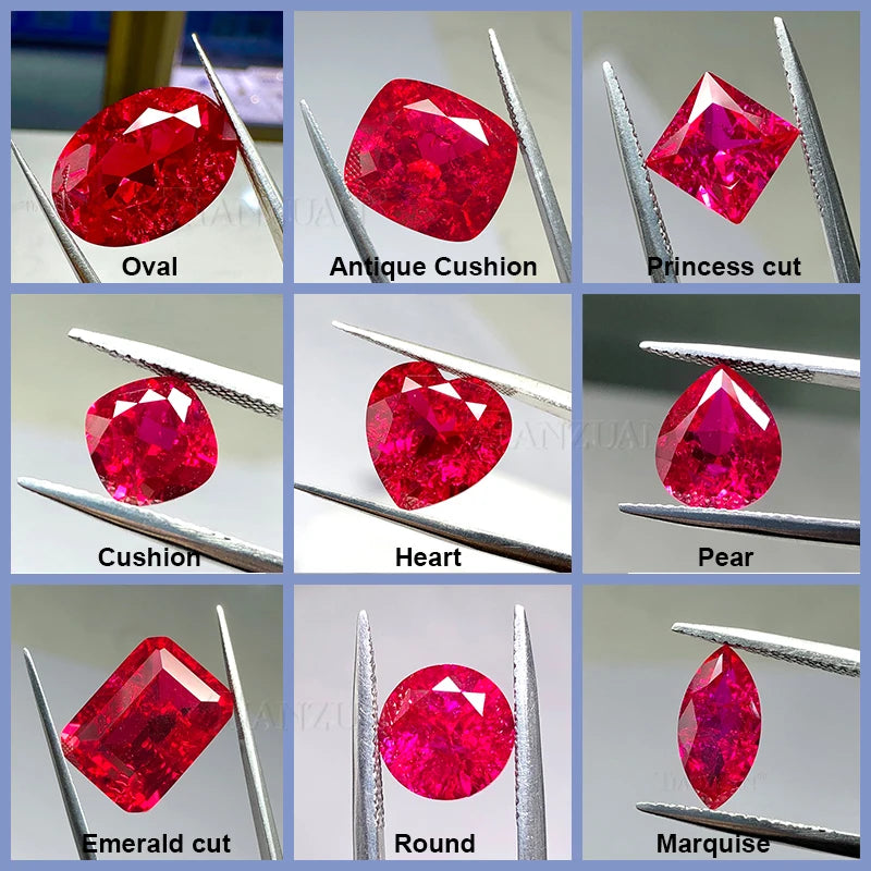 2mm to 6mm synthetic corundum ruby red color ball sphere shape stone beads loose stone without hole