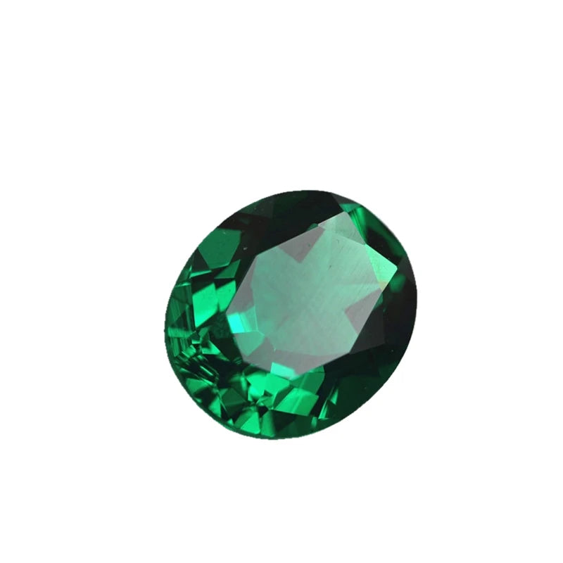 1pc Laboratory cultivation of Emerald Cultivate Gemstones Synthetic Green Emerald Used for Inlaying Bare Stones in Jewelry