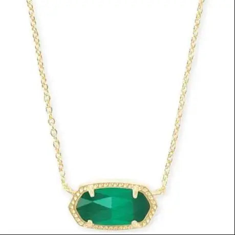 YEEVAA EMERALD CATS EYE Gemstone Natural Crystal Pendant Necklace for Women, Fashion Jewelry, Unique Gifts