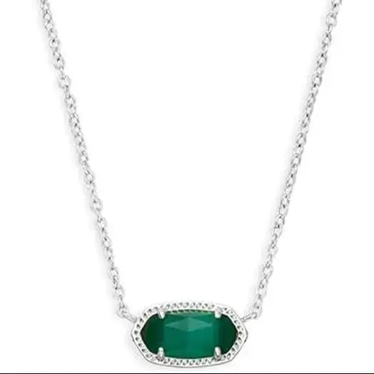 YEEVAA EMERALD CATS EYE Gemstone Natural Crystal Pendant Necklace for Women, Fashion Jewelry, Unique Gifts