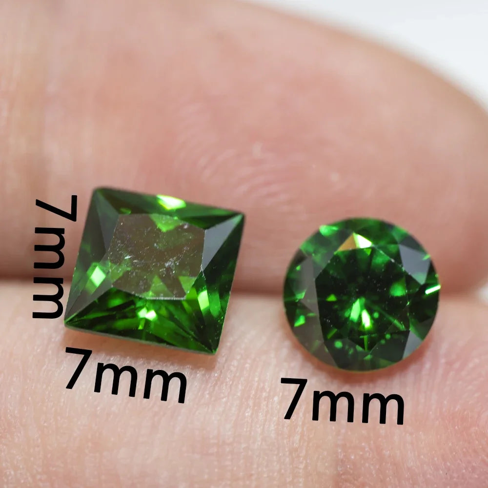 1pc Laboratory cultivation of Emerald Cultivate Gemstones Synthetic Green Emerald Used for Inlaying Bare Stones in Jewelry