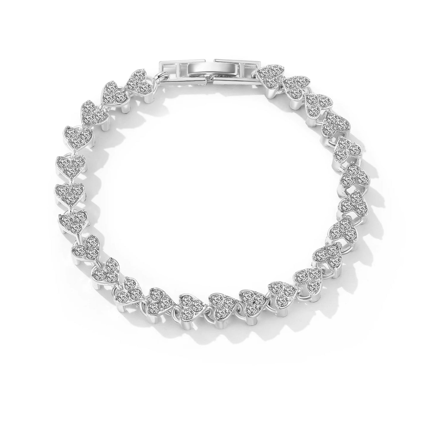 A Piece Fashionable And Versatile European American Bracelet With A High-end Exquisite And Simple Single Row Diamond Bracelet